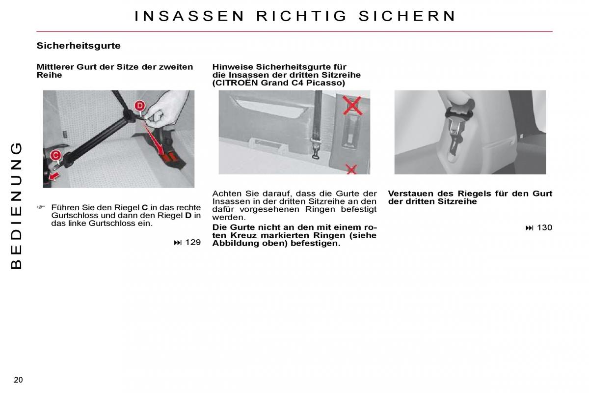 Citroen C4 Picasso I 1 owners manual Handbuch / page 17