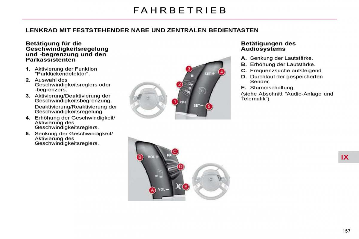 Citroen C4 Picasso I 1 owners manual Handbuch / page 183