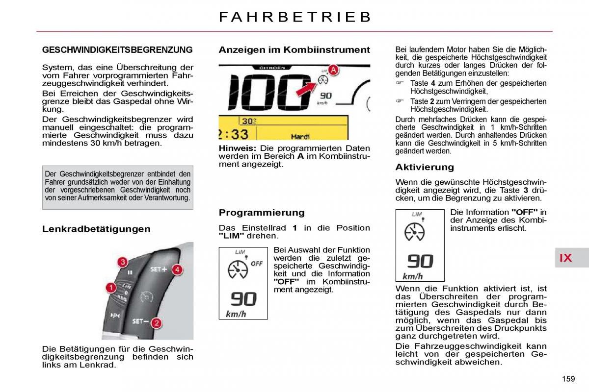 Citroen C4 Picasso I 1 owners manual Handbuch / page 185