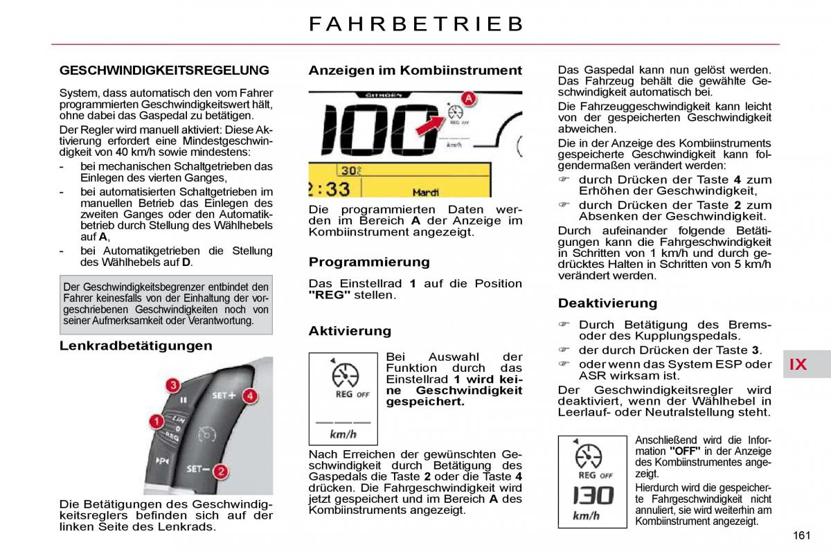 Citroen C4 Picasso I 1 owners manual Handbuch / page 187