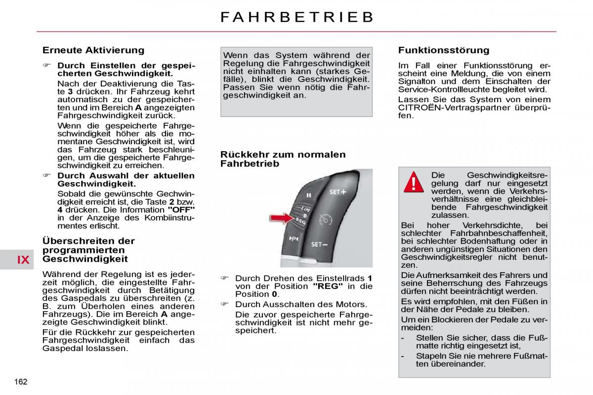 Citroen C4 Picasso I 1 owners manual Handbuch / page 188