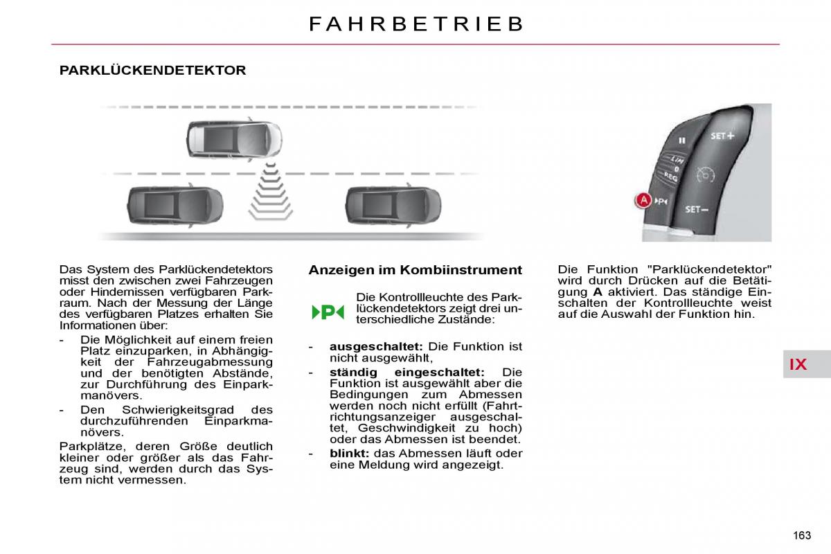 Citroen C4 Picasso I 1 owners manual Handbuch / page 189