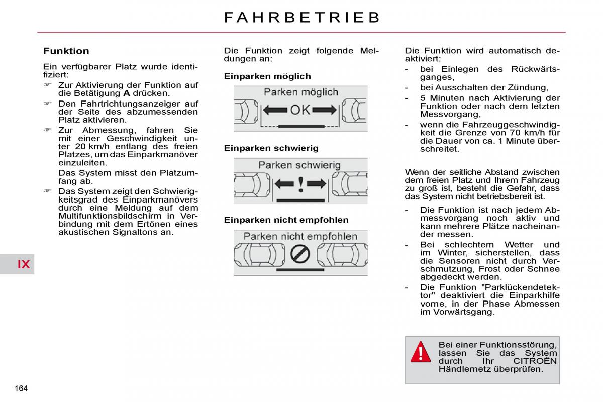 Citroen C4 Picasso I 1 owners manual Handbuch / page 190