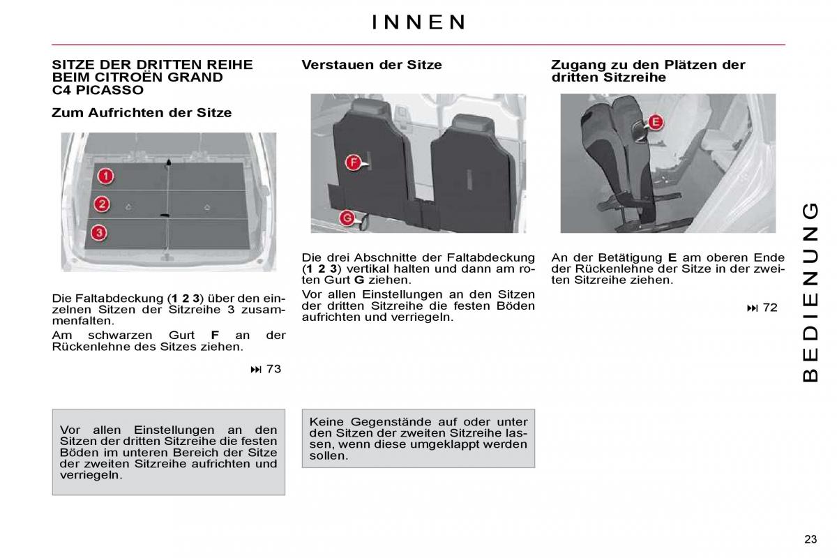 Citroen C4 Picasso I 1 owners manual Handbuch / page 20