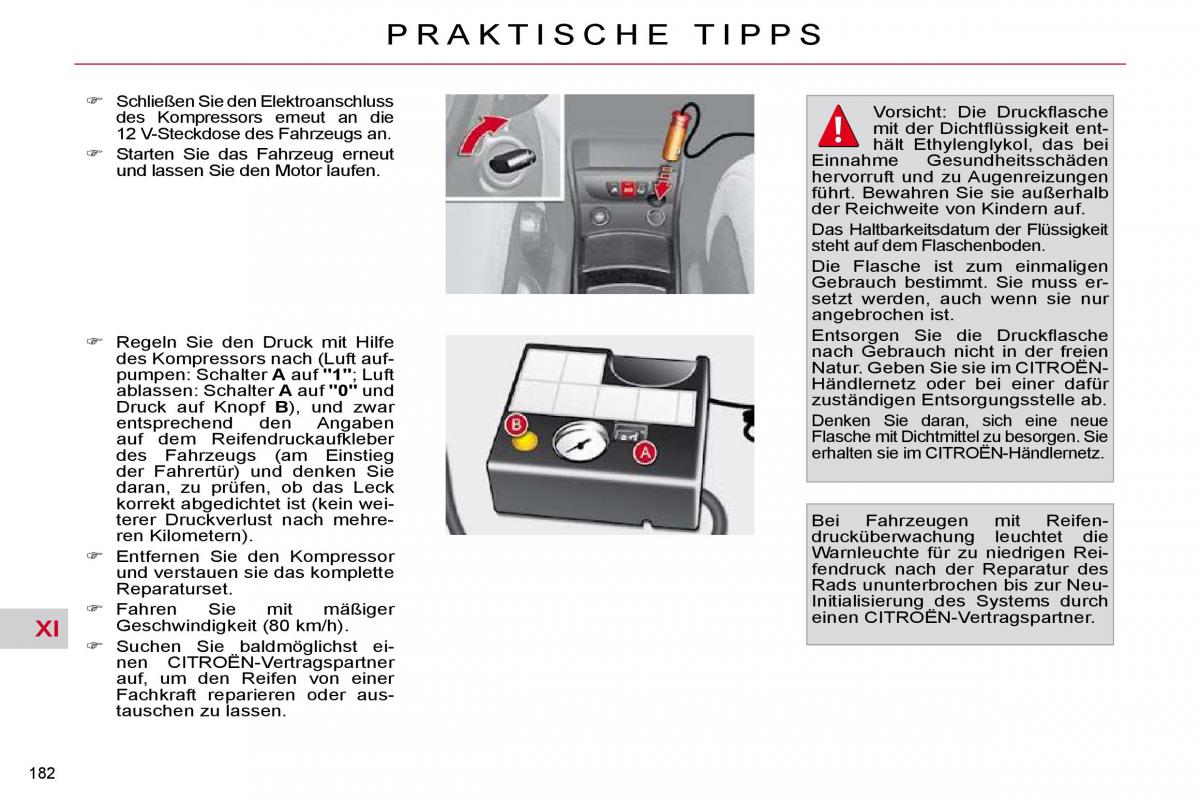 Citroen C4 Picasso I 1 owners manual Handbuch / page 207