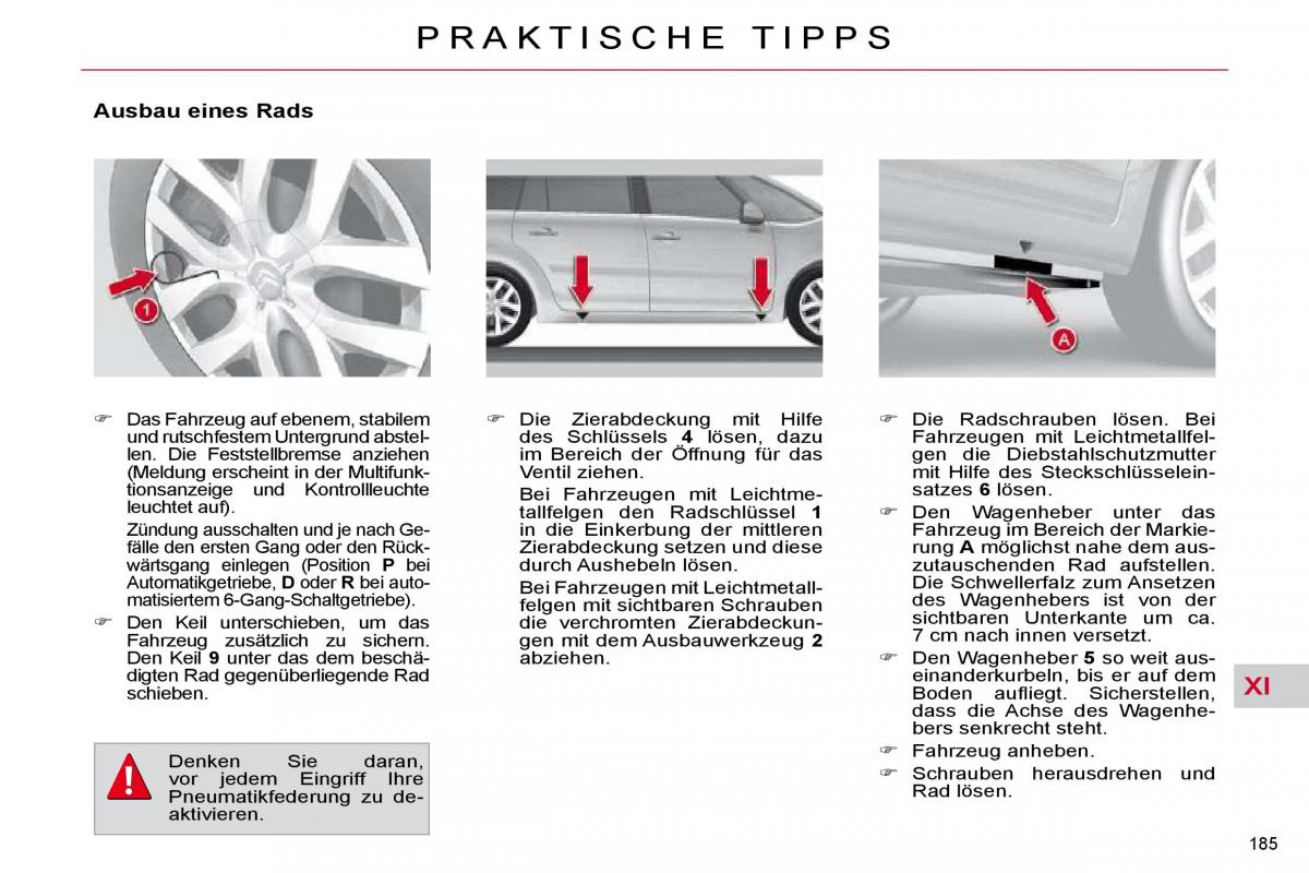 Citroen C4 Picasso I 1 owners manual Handbuch / page 210