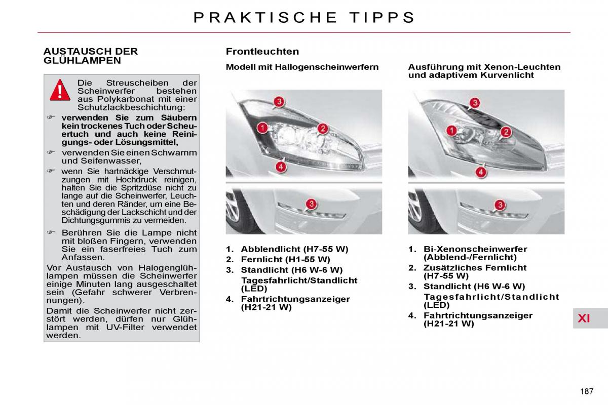 Citroen C4 Picasso I 1 owners manual Handbuch / page 213