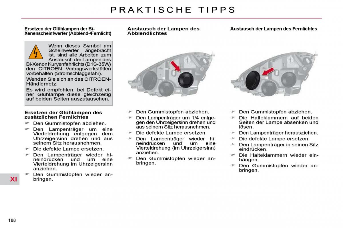 Citroen C4 Picasso I 1 owners manual Handbuch / page 214