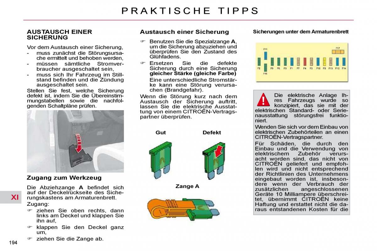 Citroen C4 Picasso I 1 owners manual Handbuch / page 221