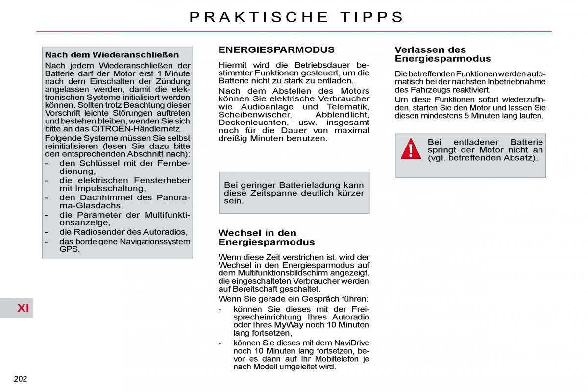 Citroen C4 Picasso I 1 owners manual Handbuch / page 230