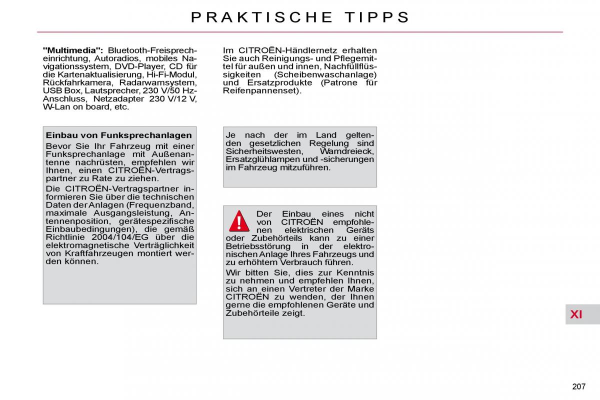 Citroen C4 Picasso I 1 owners manual Handbuch / page 236