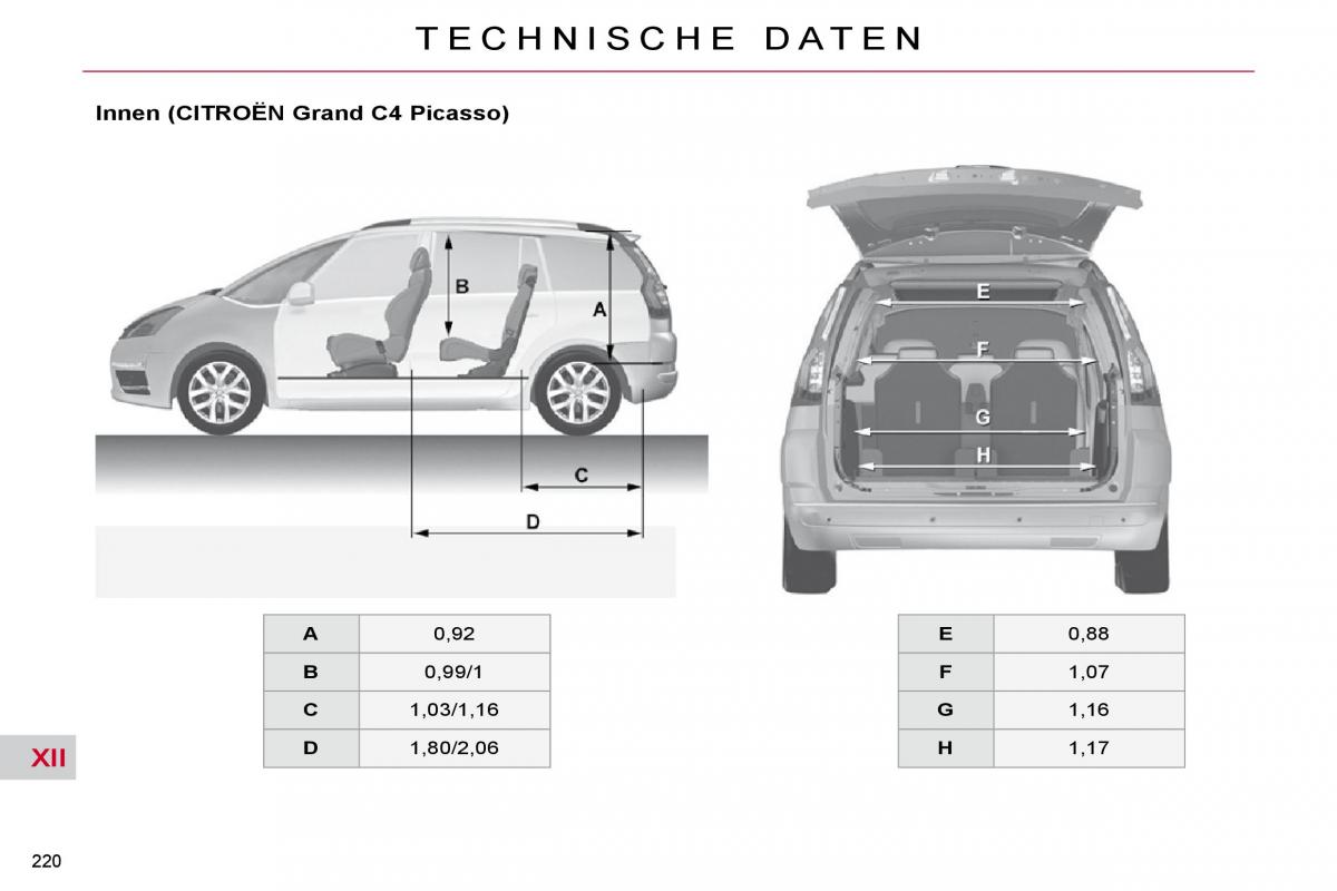 Citroen C4 Picasso I 1 owners manual Handbuch / page 249