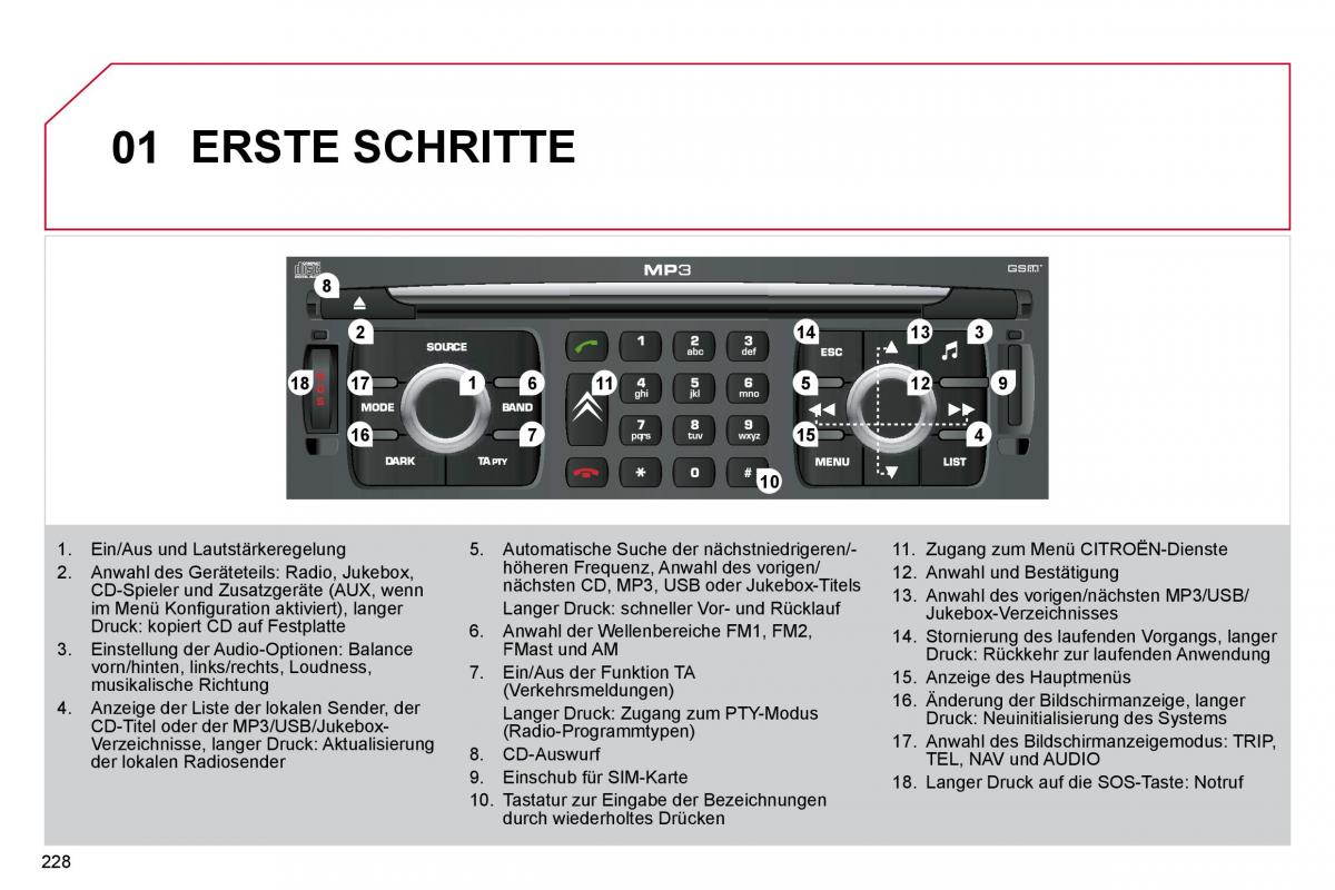 Citroen C4 Picasso I 1 owners manual Handbuch / page 254