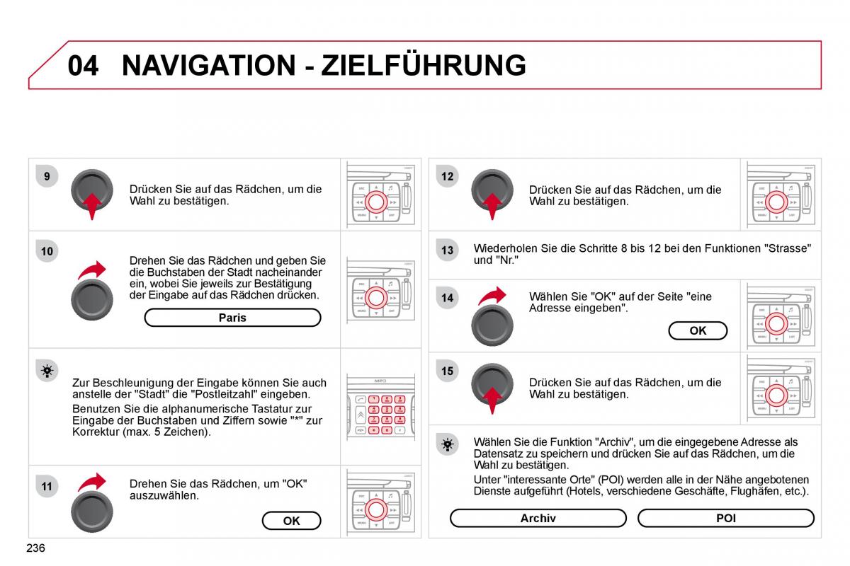 Citroen C4 Picasso I 1 owners manual Handbuch / page 262