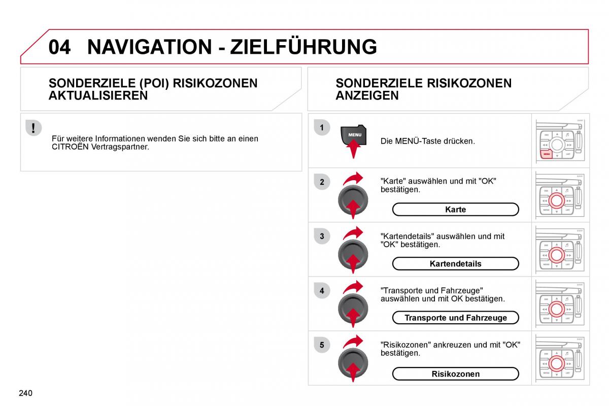 Citroen C4 Picasso I 1 owners manual Handbuch / page 266