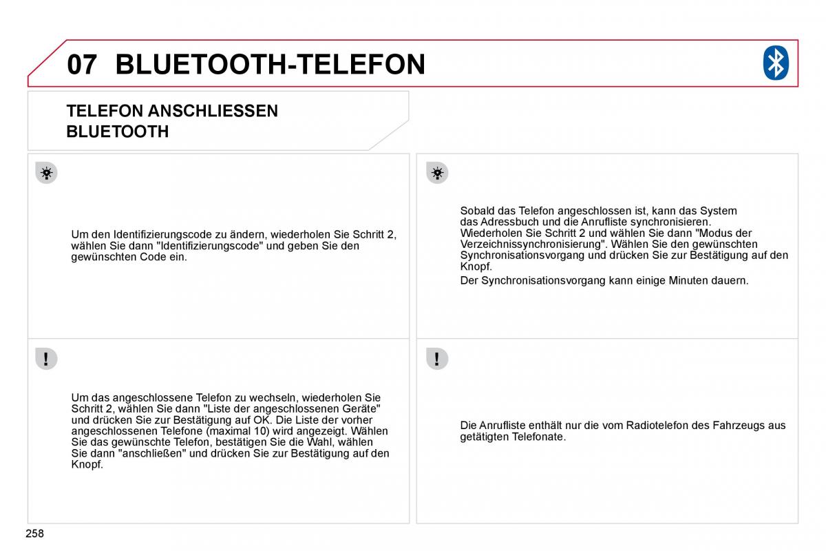 Citroen C4 Picasso I 1 owners manual Handbuch / page 284