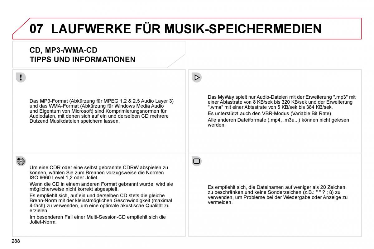 Citroen C4 Picasso I 1 owners manual Handbuch / page 313