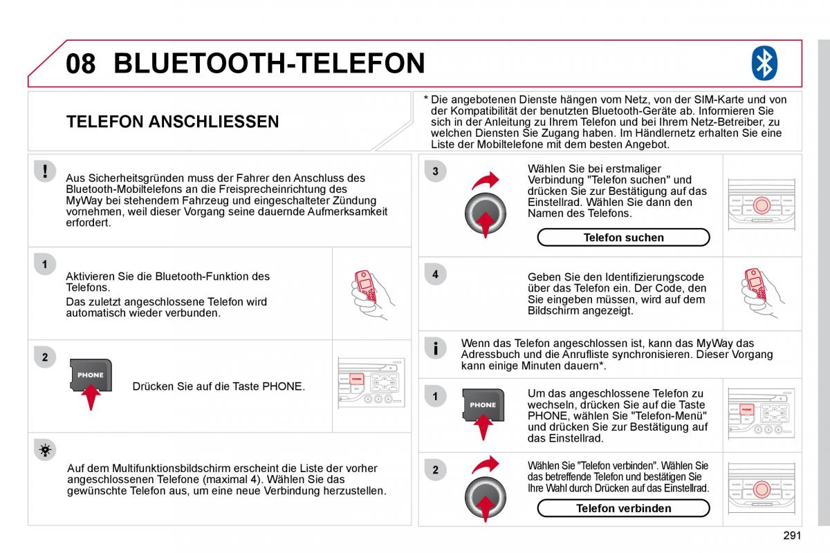 Citroen C4 Picasso I 1 owners manual Handbuch / page 316