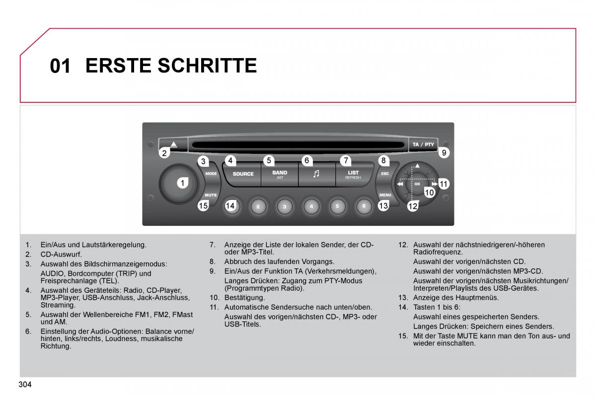 Citroen C4 Picasso I 1 owners manual Handbuch / page 329