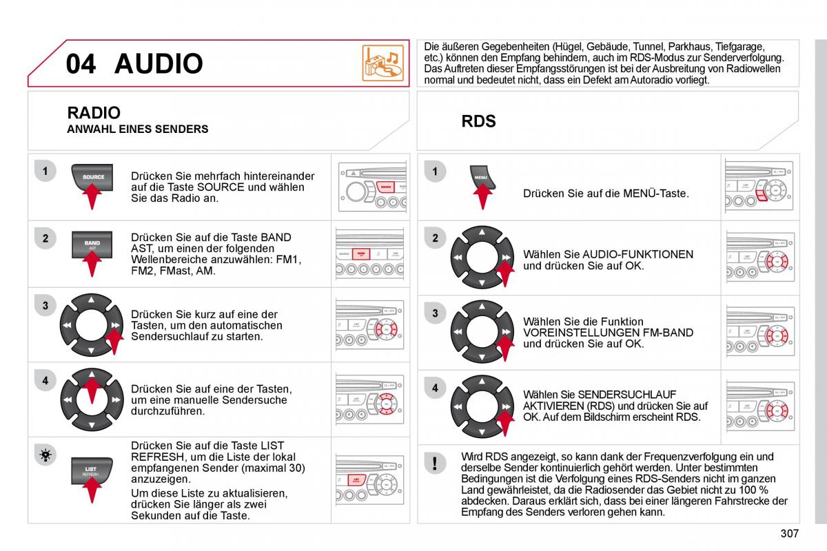 Citroen C4 Picasso I 1 owners manual Handbuch / page 332