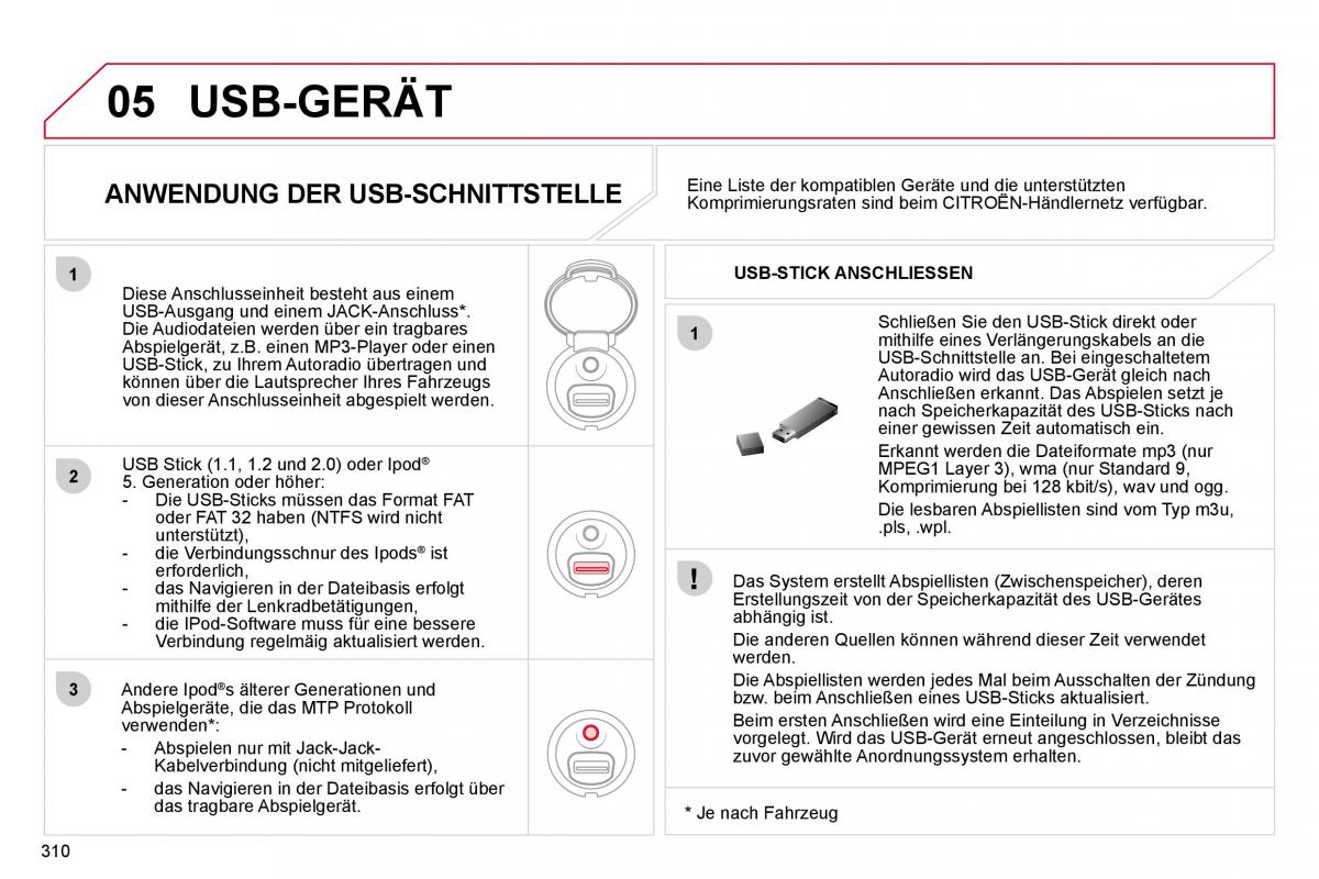 Citroen C4 Picasso I 1 owners manual Handbuch / page 335