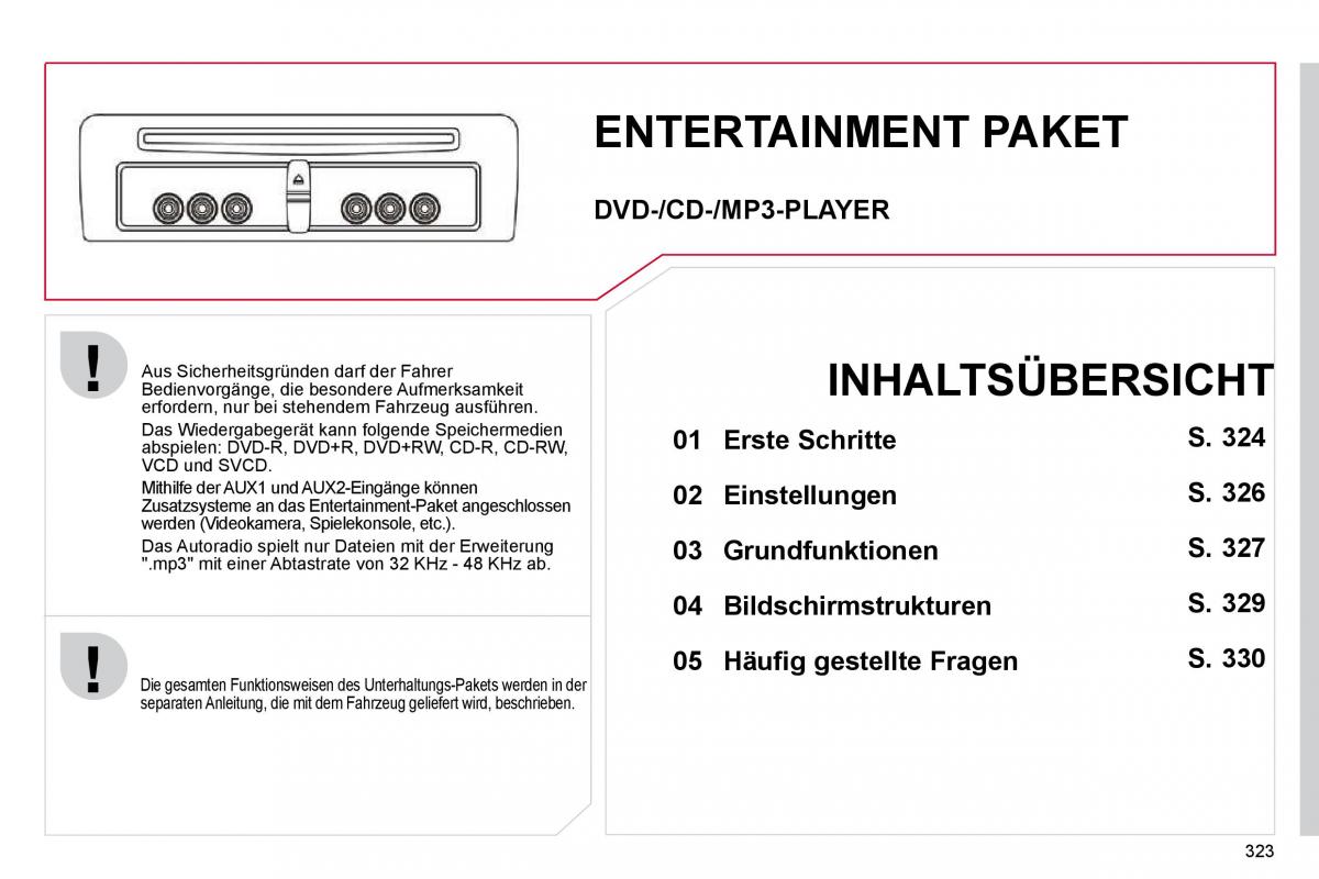 Citroen C4 Picasso I 1 owners manual Handbuch / page 348