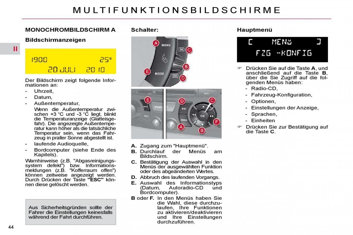 Citroen C4 Picasso I 1 owners manual Handbuch / page 41