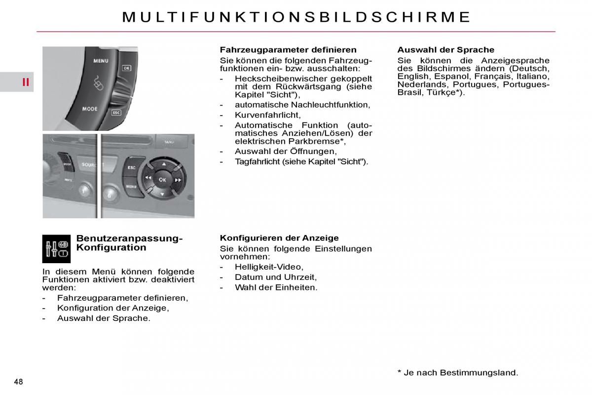 Citroen C4 Picasso I 1 owners manual Handbuch / page 45