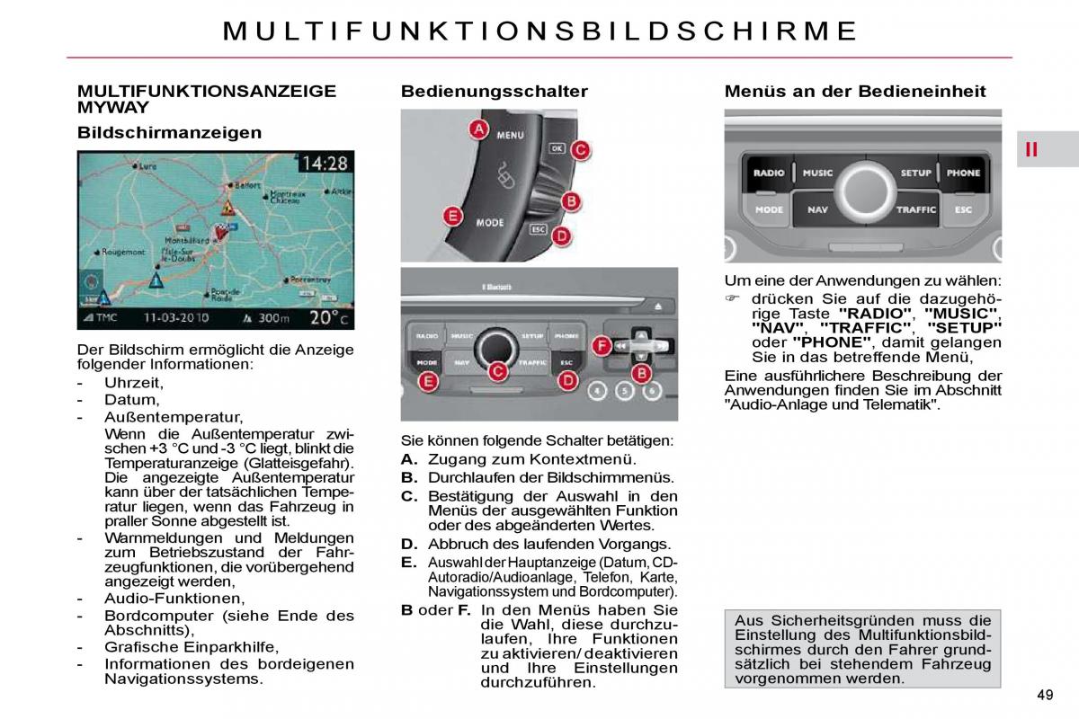 Citroen C4 Picasso I 1 owners manual Handbuch / page 46