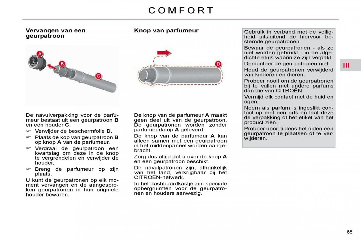 Citroen C4 Picasso I 1 owners manual handleiding / page 65