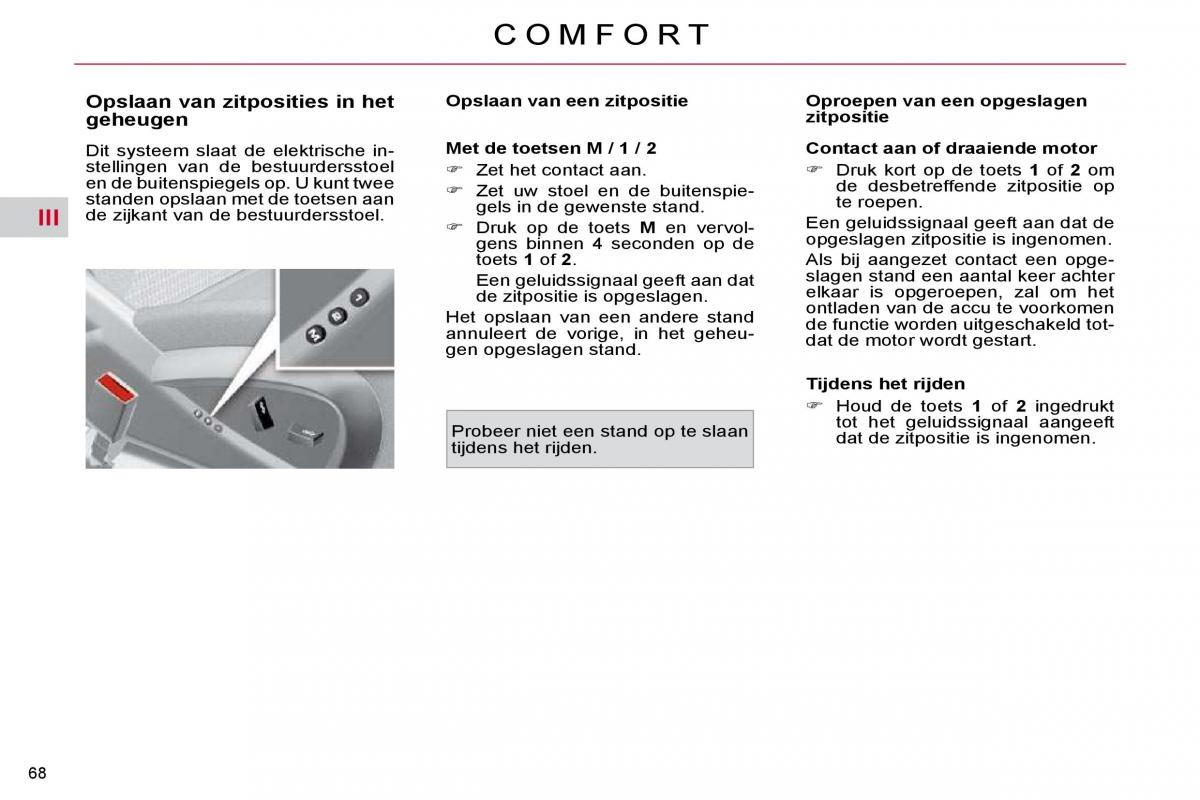 Citroen C4 Picasso I 1 owners manual handleiding / page 68