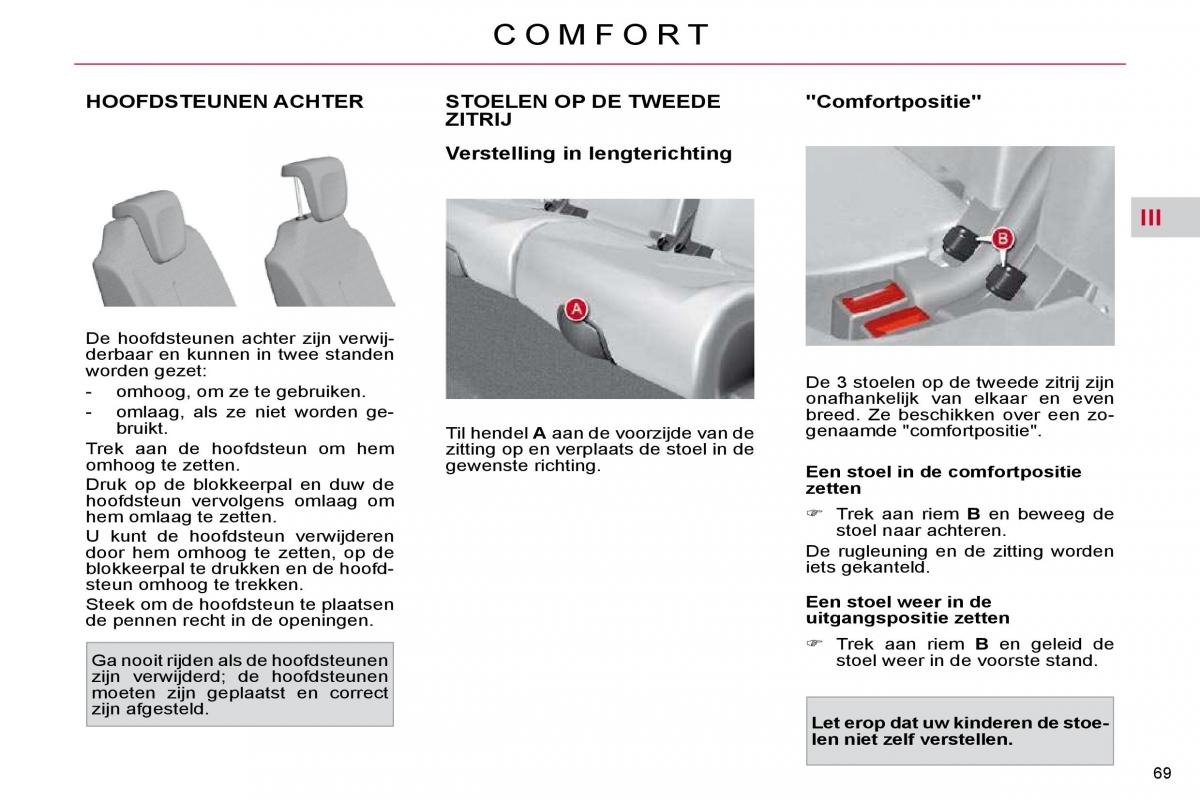 Citroen C4 Picasso I 1 owners manual handleiding / page 69