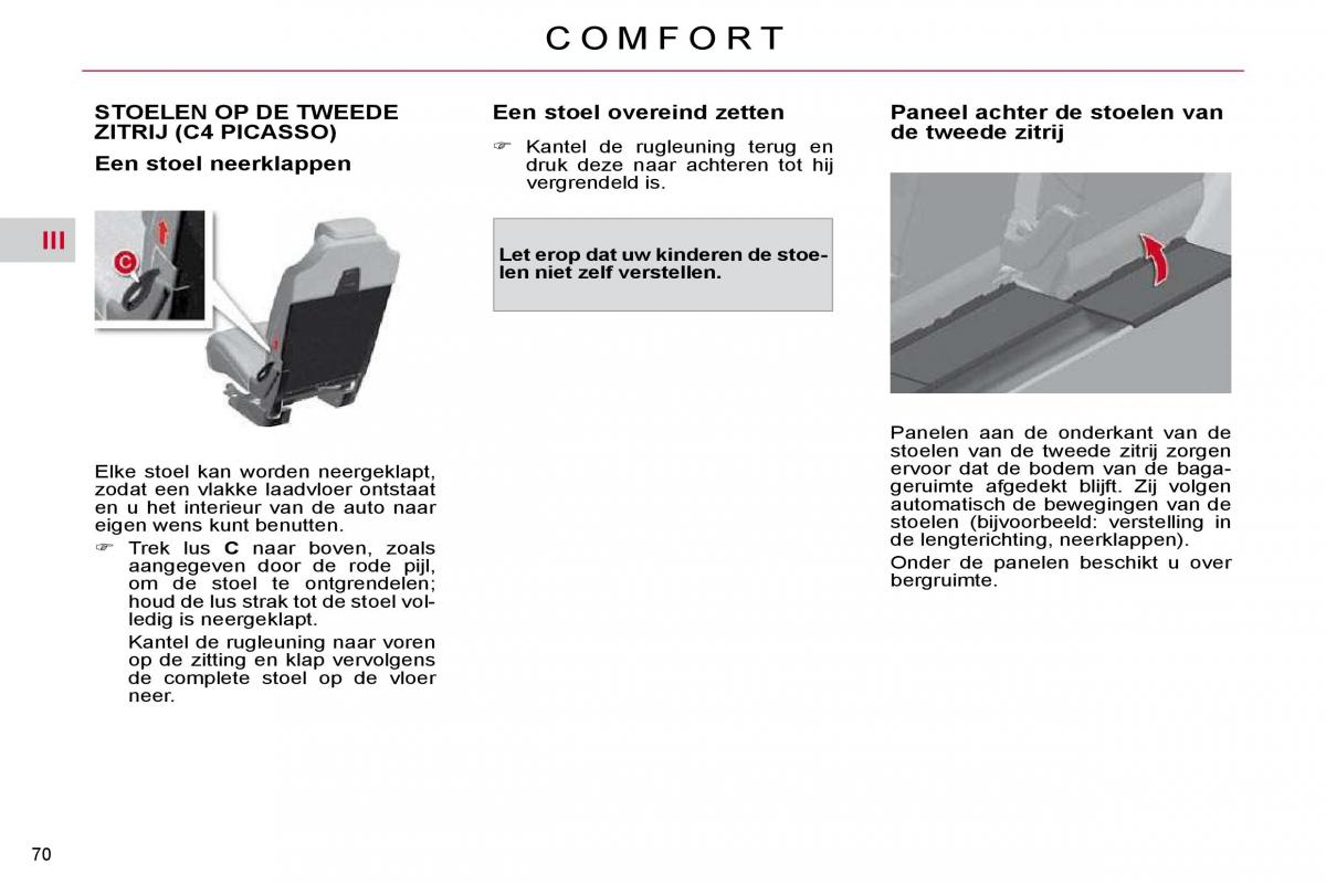 Citroen C4 Picasso I 1 owners manual handleiding / page 71