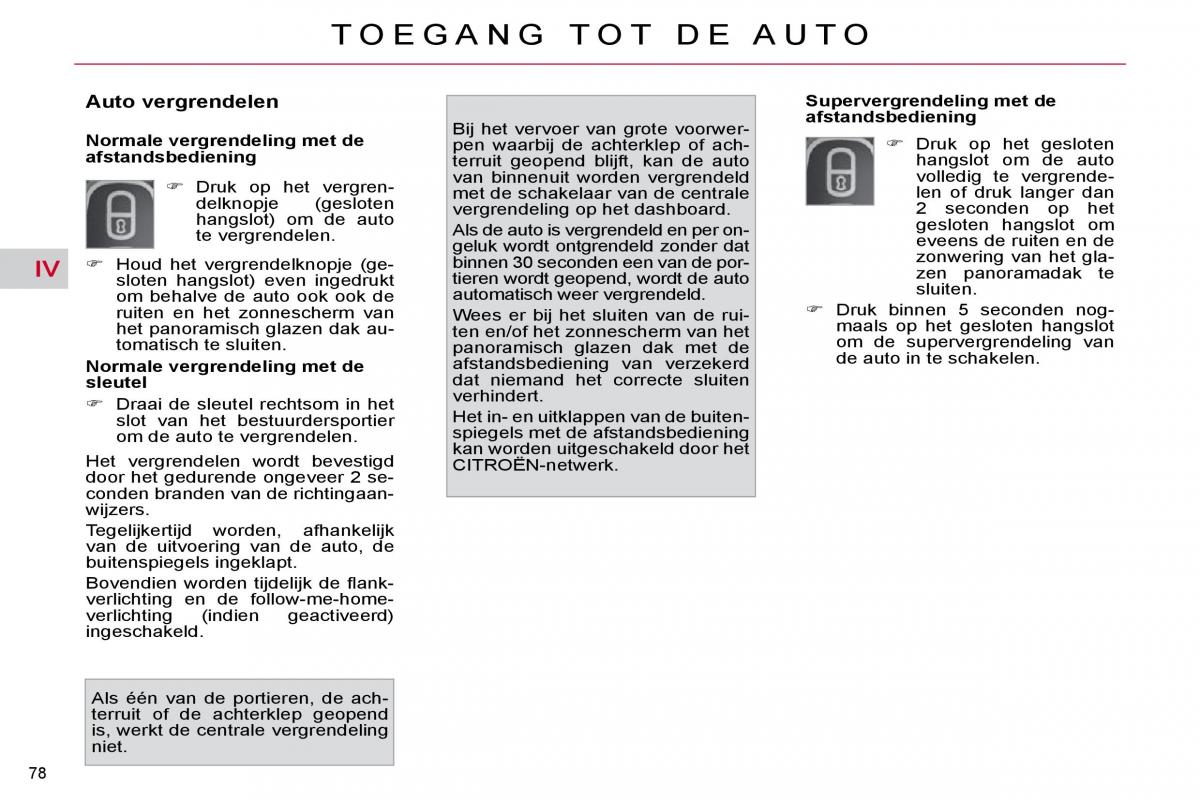 Citroen C4 Picasso I 1 owners manual handleiding / page 79