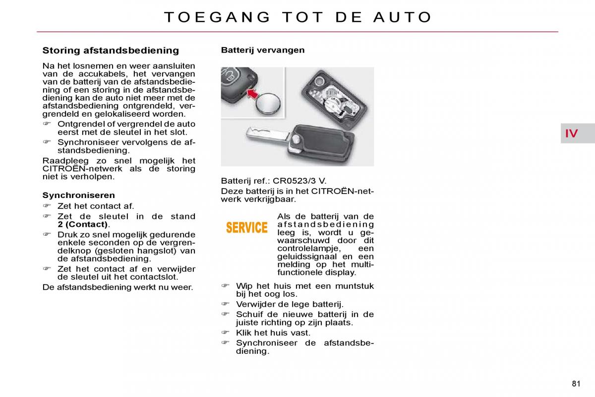 Citroen C4 Picasso I 1 owners manual handleiding / page 82