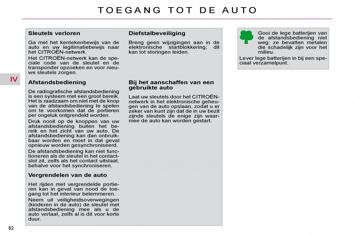 Citroen C4 Picasso I 1 owners manual handleiding / page 83