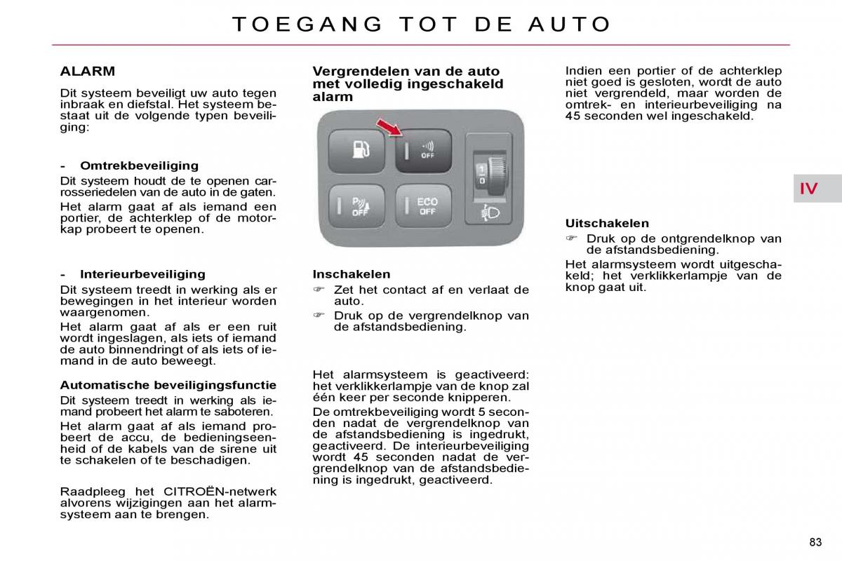 Citroen C4 Picasso I 1 owners manual handleiding / page 88