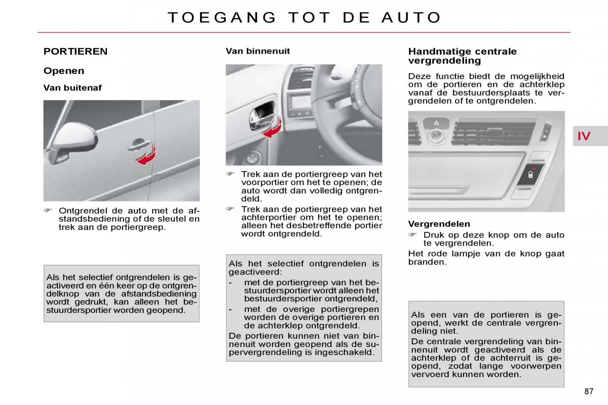 Citroen C4 Picasso I 1 owners manual handleiding / page 92