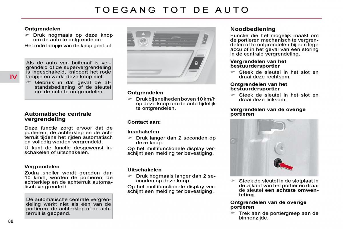 Citroen C4 Picasso I 1 owners manual handleiding / page 93