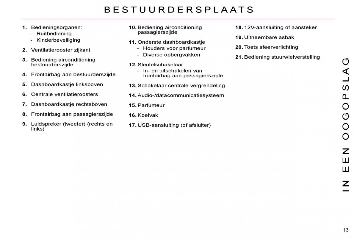 Citroen C4 Picasso I 1 owners manual handleiding / page 10