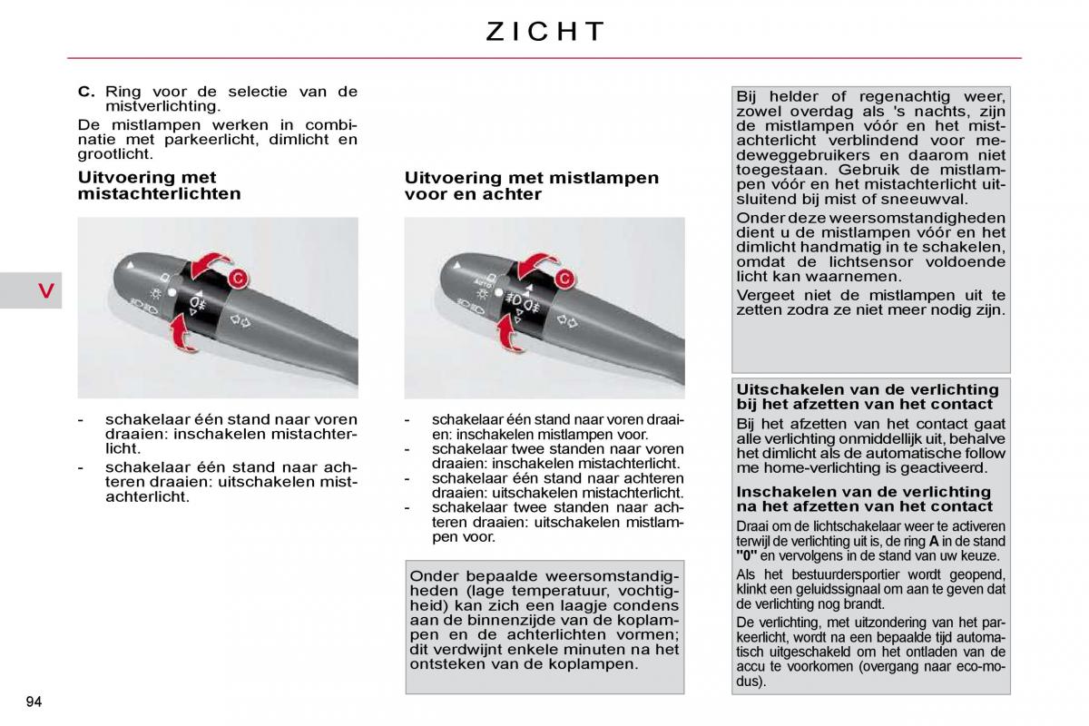 Citroen C4 Picasso I 1 owners manual handleiding / page 100