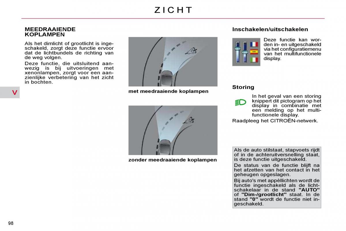 Citroen C4 Picasso I 1 owners manual handleiding / page 104