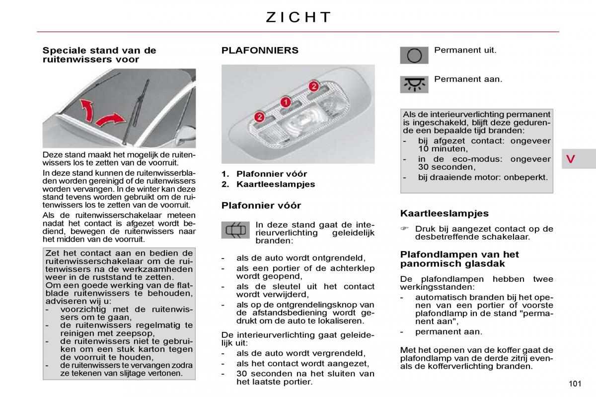 Citroen C4 Picasso I 1 owners manual handleiding / page 110