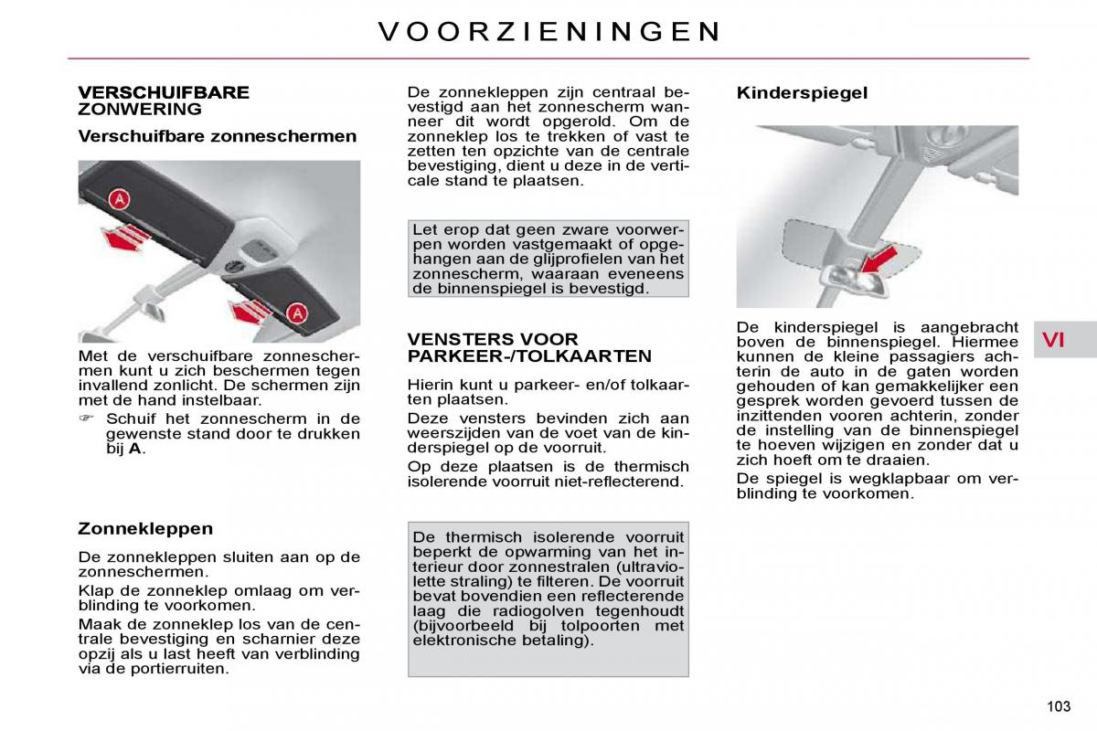 Citroen C4 Picasso I 1 owners manual handleiding / page 114