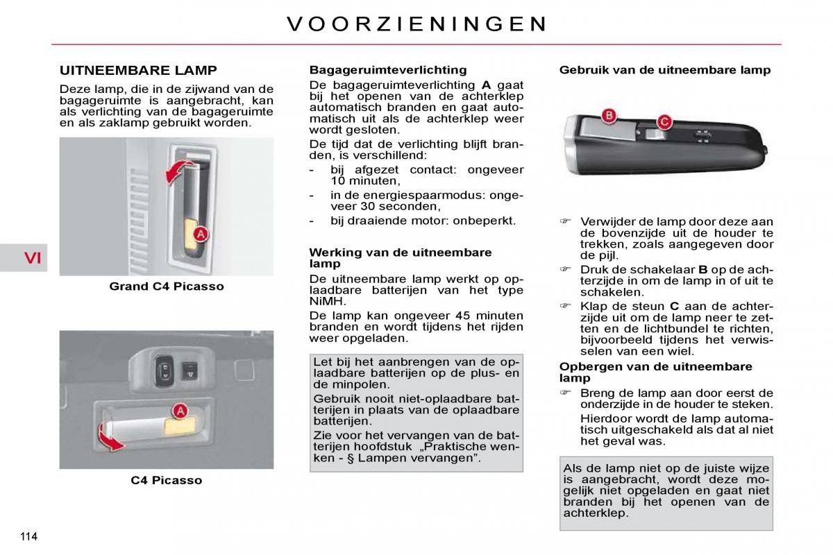 Citroen C4 Picasso I 1 owners manual handleiding / page 138