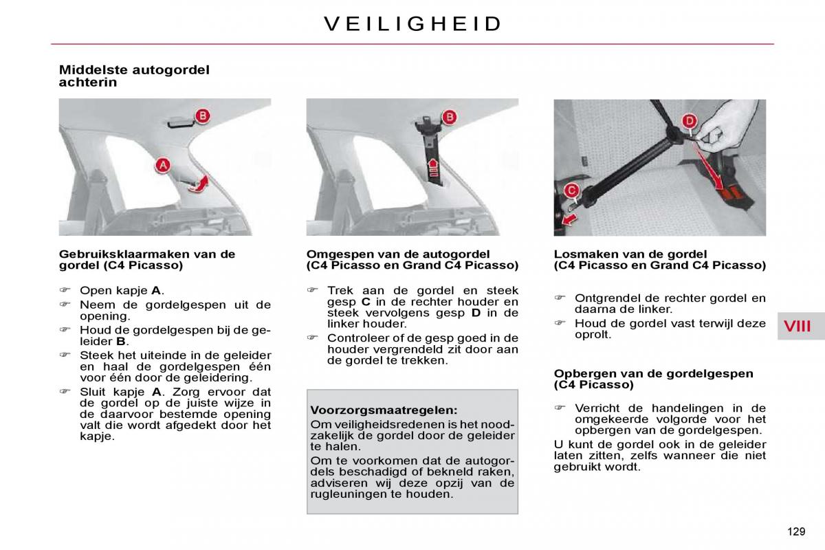 Citroen C4 Picasso I 1 owners manual handleiding / page 154