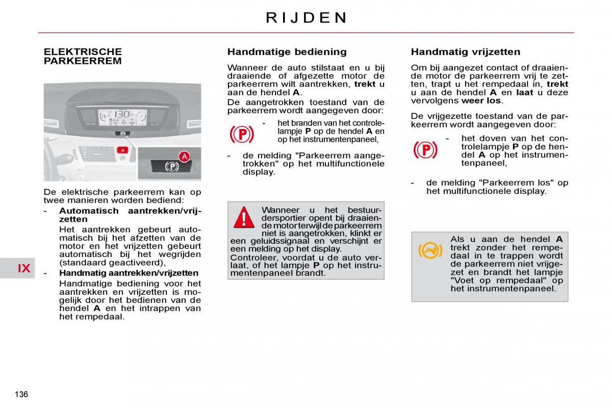 Citroen C4 Picasso I 1 owners manual handleiding / page 162