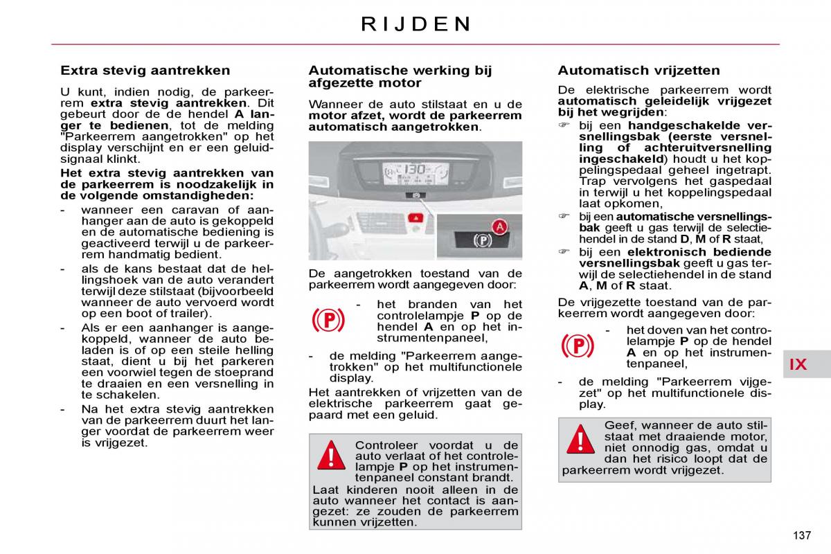 Citroen C4 Picasso I 1 owners manual handleiding / page 163