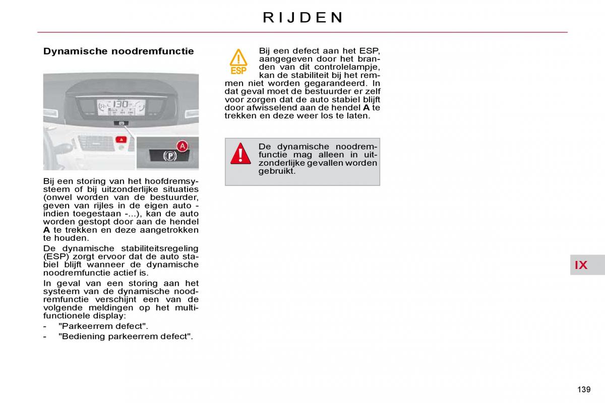 Citroen C4 Picasso I 1 owners manual handleiding / page 165