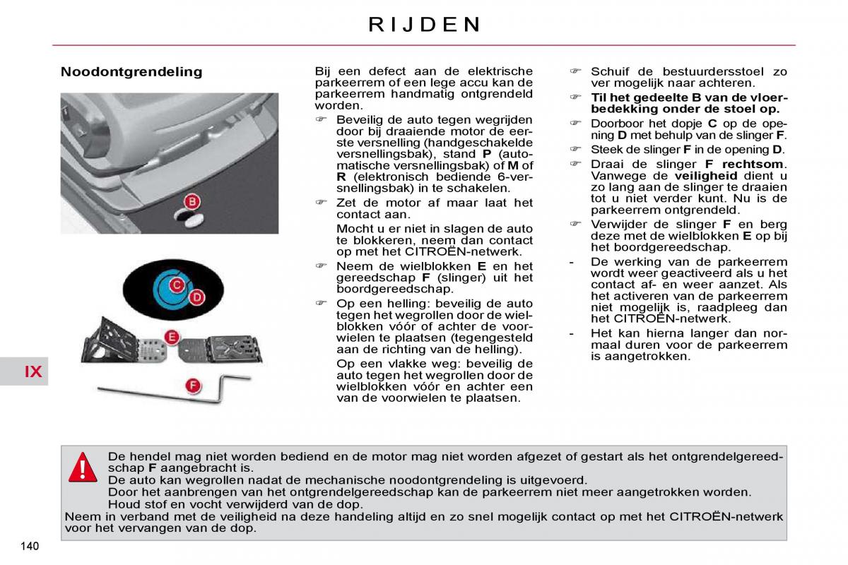 Citroen C4 Picasso I 1 owners manual handleiding / page 166